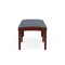 Lesro Lenox Wood 2 Seat Bench Wood Frame, Mahogany, RF Serene Upholstery LW2001 - alternate 2